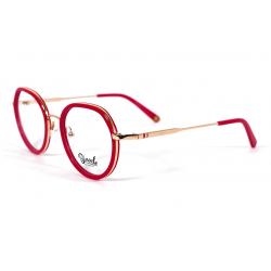 Monture Optique Binocle Eyewear Optic Beraka - Or/Rouge, Design Français