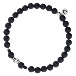 DORIANE Bijoux Bracelet Homme Black Silver.